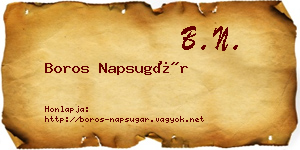 Boros Napsugár névjegykártya